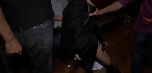  Euro slave anal fucked at night club